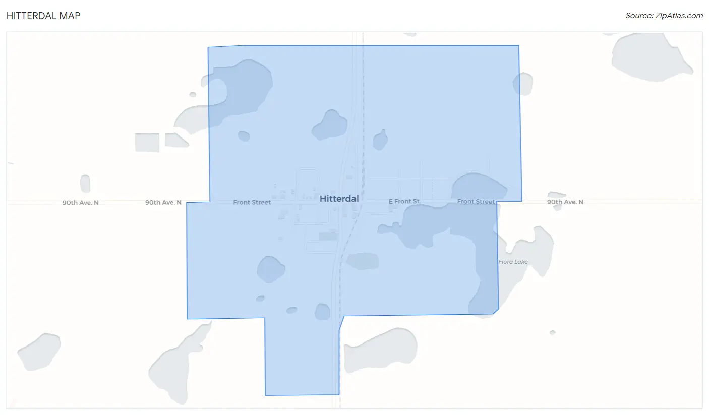 Hitterdal Map