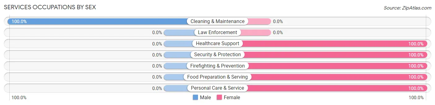 Services Occupations by Sex in Hitterdal