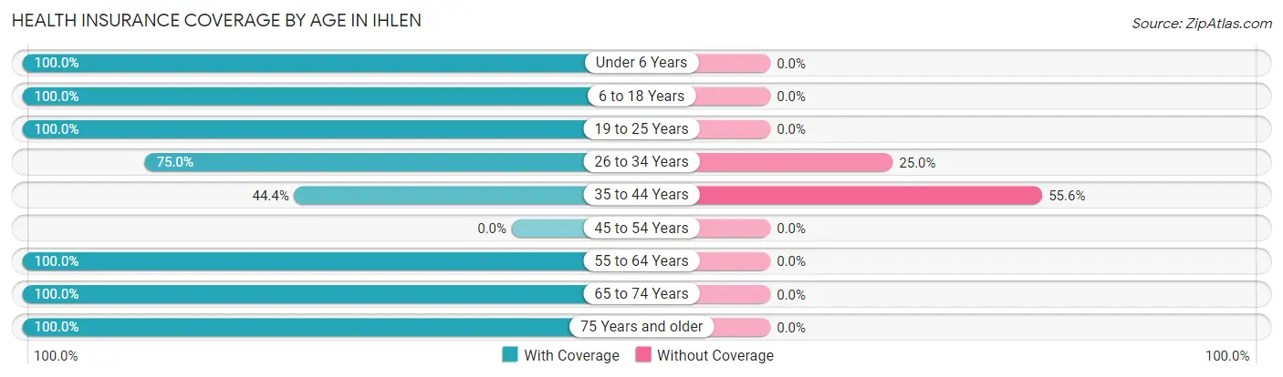 Health Insurance Coverage by Age in Ihlen