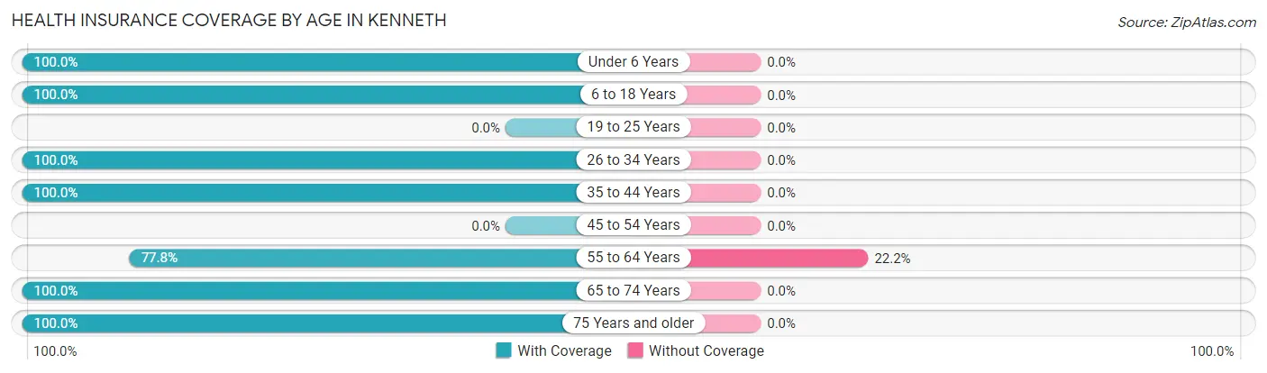 Health Insurance Coverage by Age in Kenneth