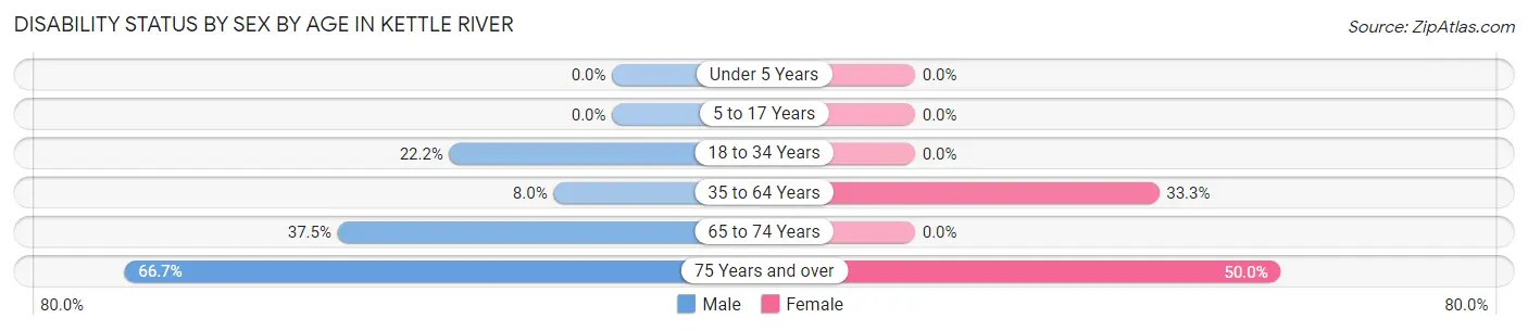 Disability Status by Sex by Age in Kettle River