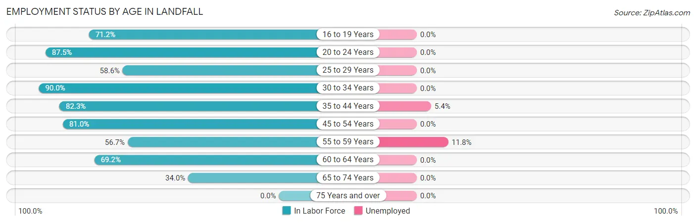 Employment Status by Age in Landfall