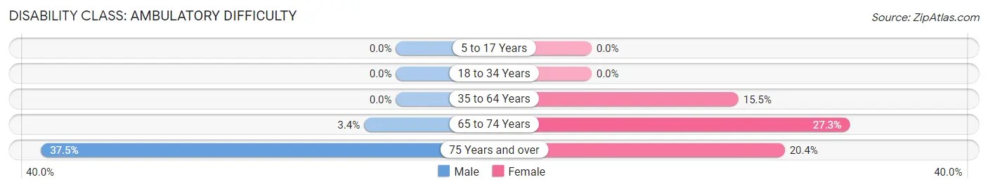 Disability in Le Roy: <span>Ambulatory Difficulty</span>