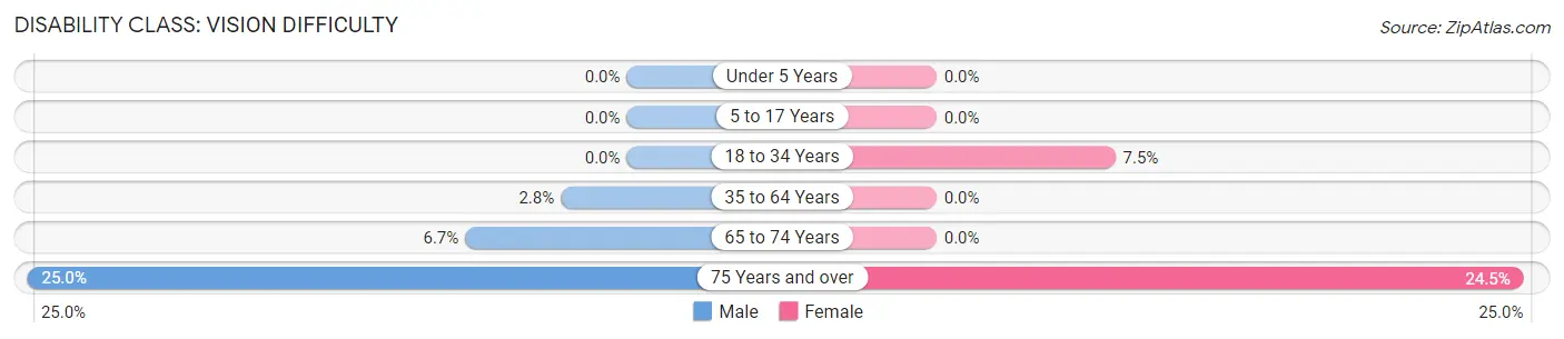 Disability in Le Roy: <span>Vision Difficulty</span>