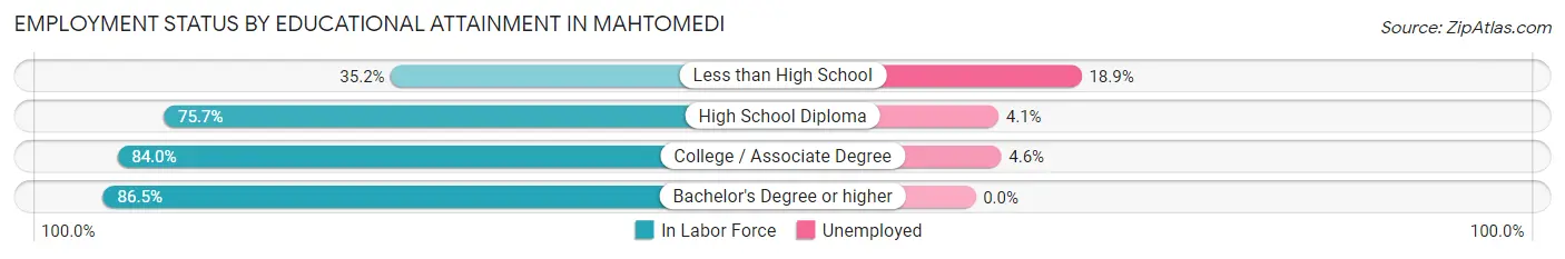 Employment Status by Educational Attainment in Mahtomedi