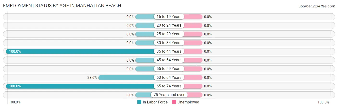 Employment Status by Age in Manhattan Beach