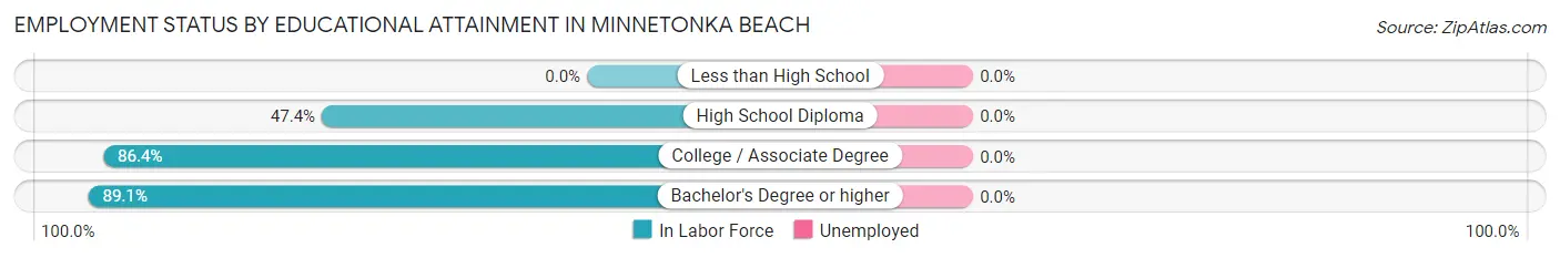 Employment Status by Educational Attainment in Minnetonka Beach