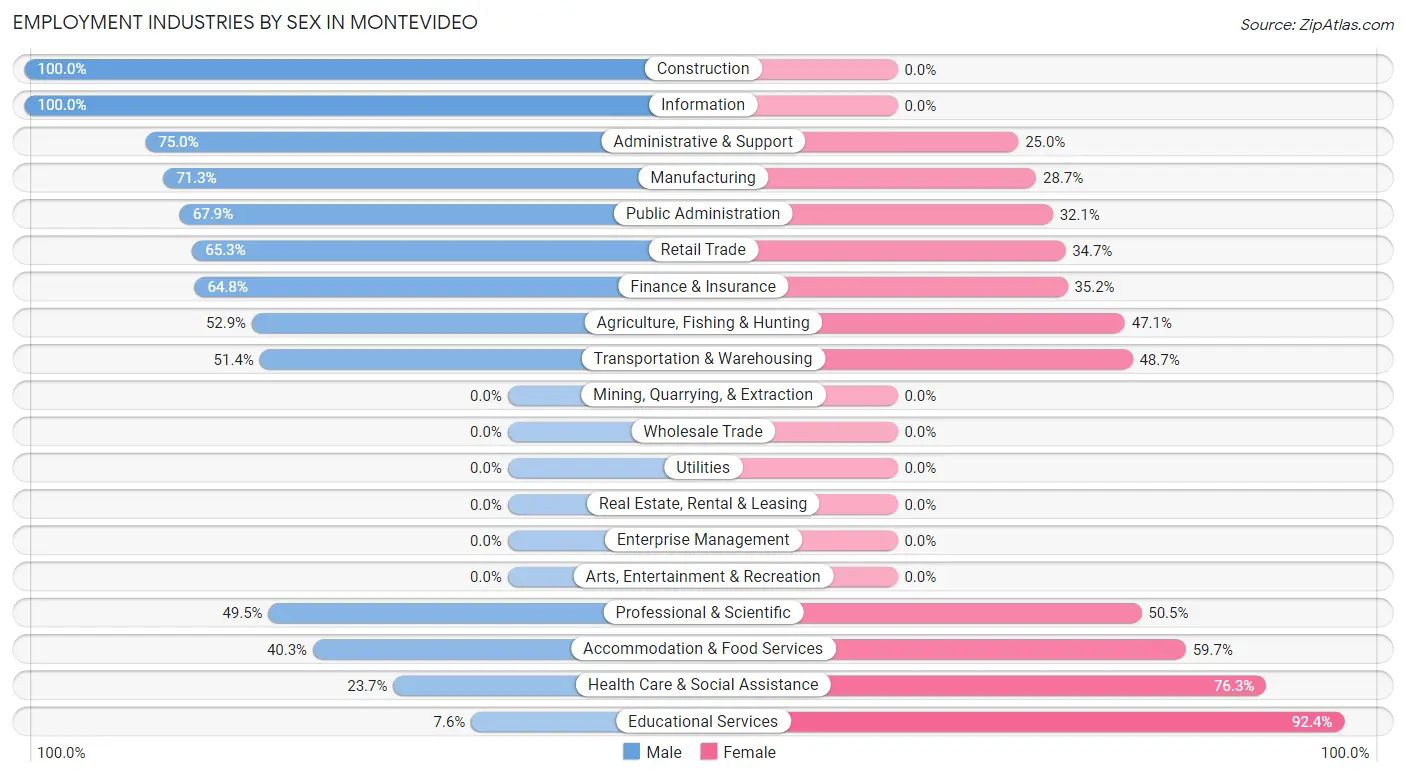 Employment Industries by Sex in Montevideo