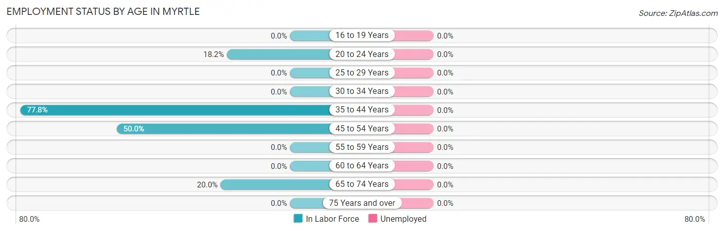 Employment Status by Age in Myrtle