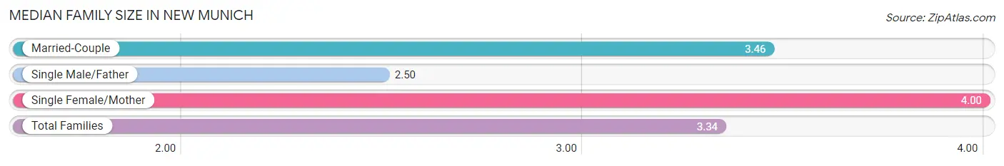 Median Family Size in New Munich