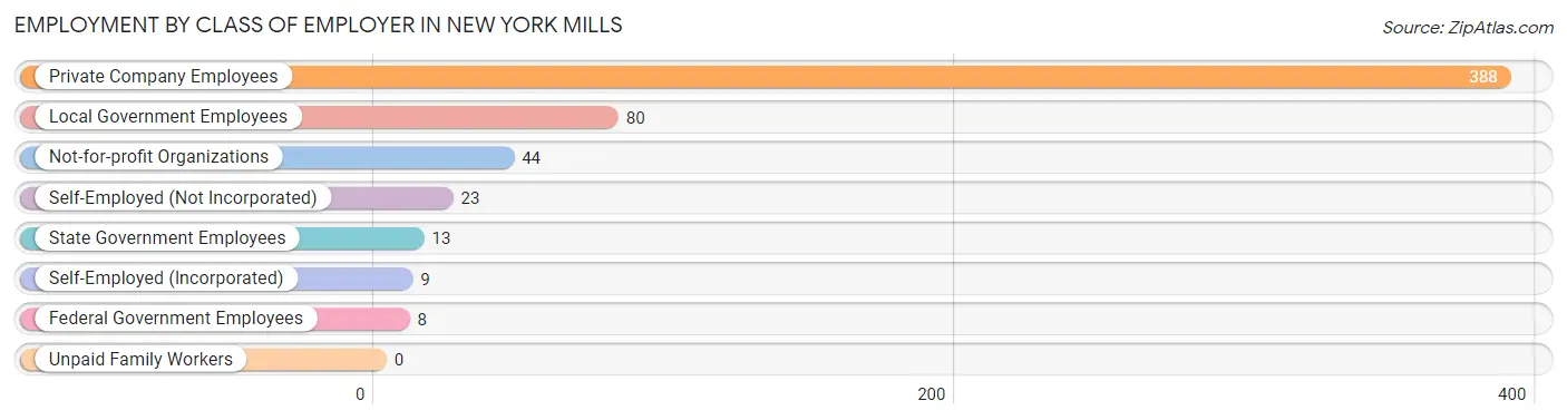 Employment by Class of Employer in New York Mills