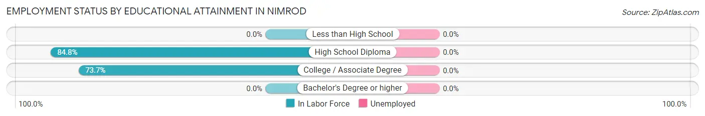 Employment Status by Educational Attainment in Nimrod
