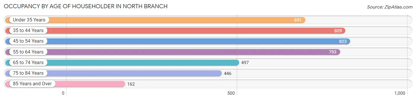 Occupancy by Age of Householder in North Branch