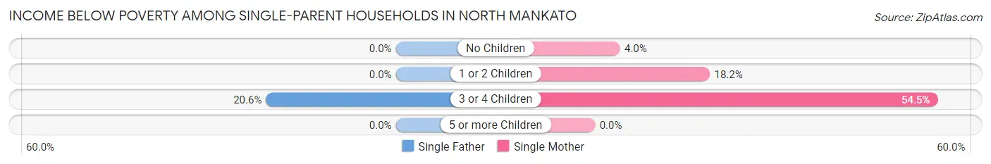 Income Below Poverty Among Single-Parent Households in North Mankato