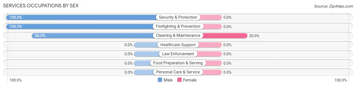 Services Occupations by Sex in Oslo