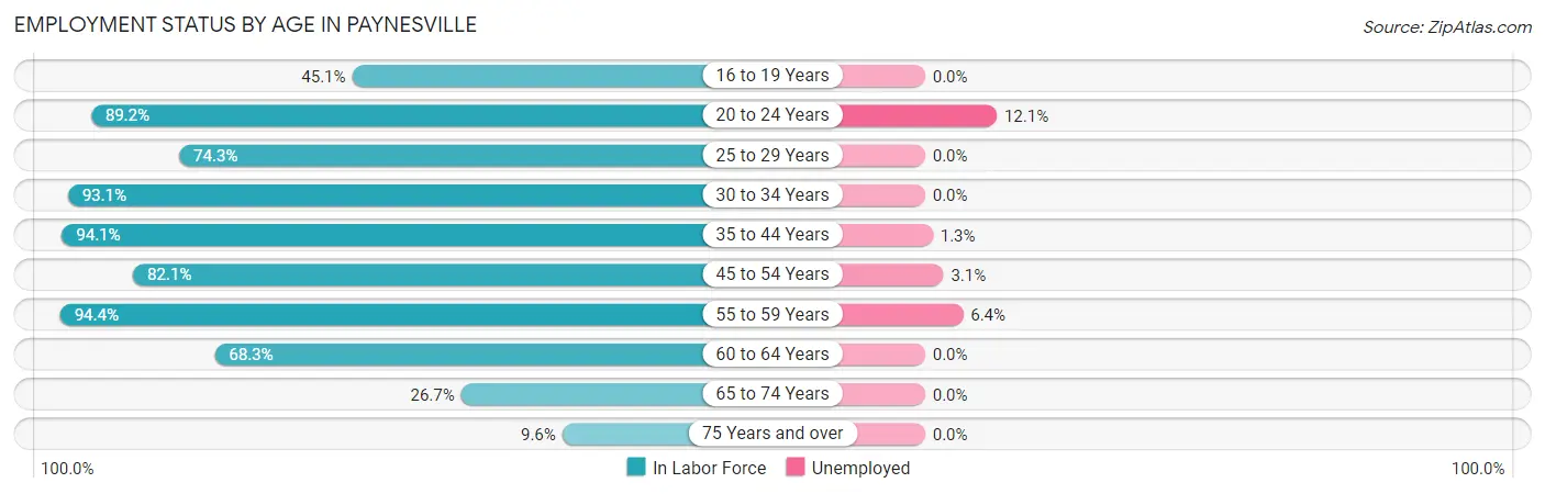 Employment Status by Age in Paynesville
