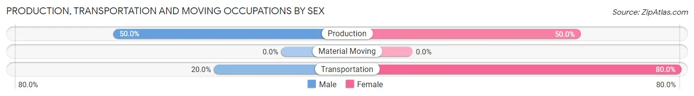 Production, Transportation and Moving Occupations by Sex in Perley