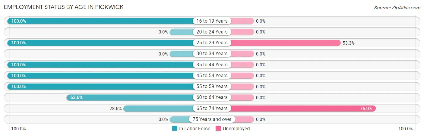 Employment Status by Age in Pickwick