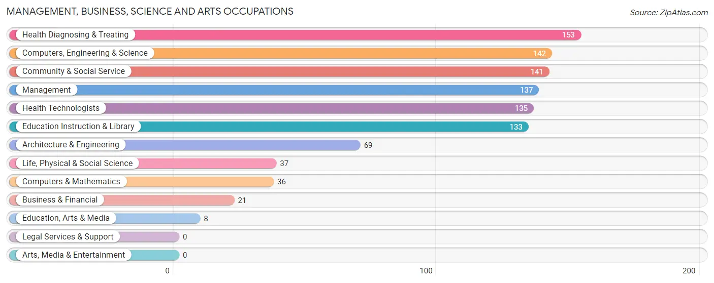 Management, Business, Science and Arts Occupations in Plainview