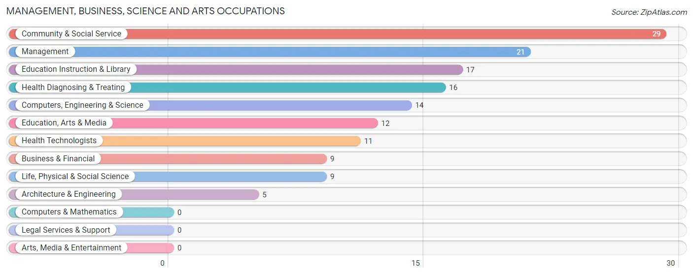 Management, Business, Science and Arts Occupations in Ranier