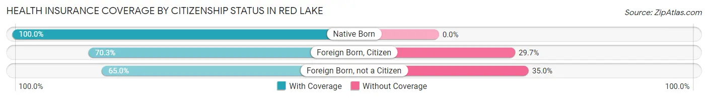 Health Insurance Coverage by Citizenship Status in Red Lake