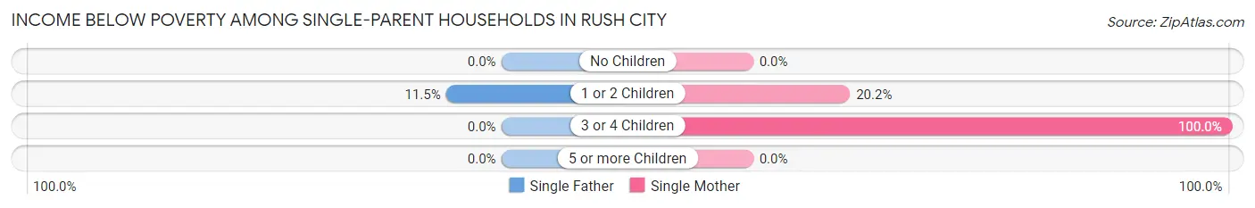 Income Below Poverty Among Single-Parent Households in Rush City