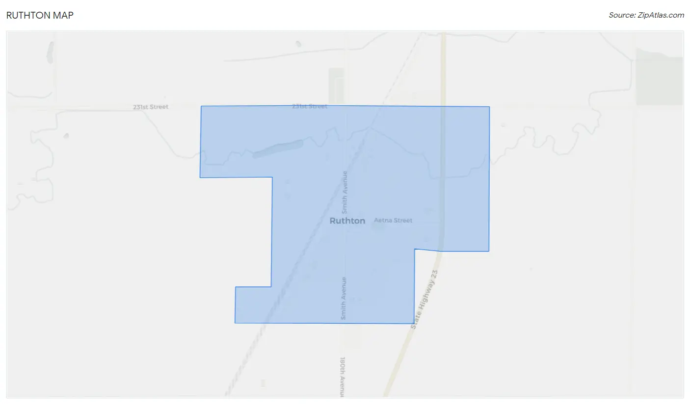 Ruthton Map