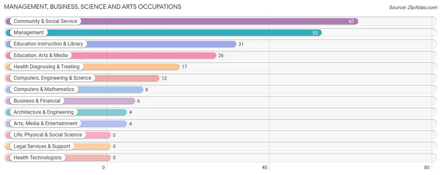 Management, Business, Science and Arts Occupations in Sandstone