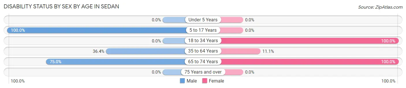 Disability Status by Sex by Age in Sedan