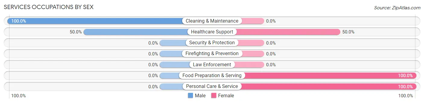 Services Occupations by Sex in Skyline