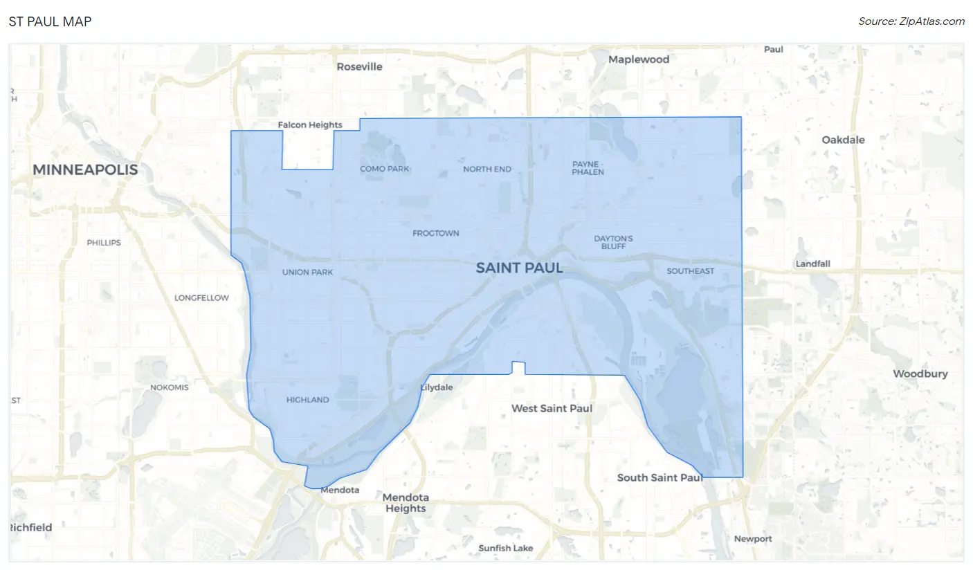 St Paul Map