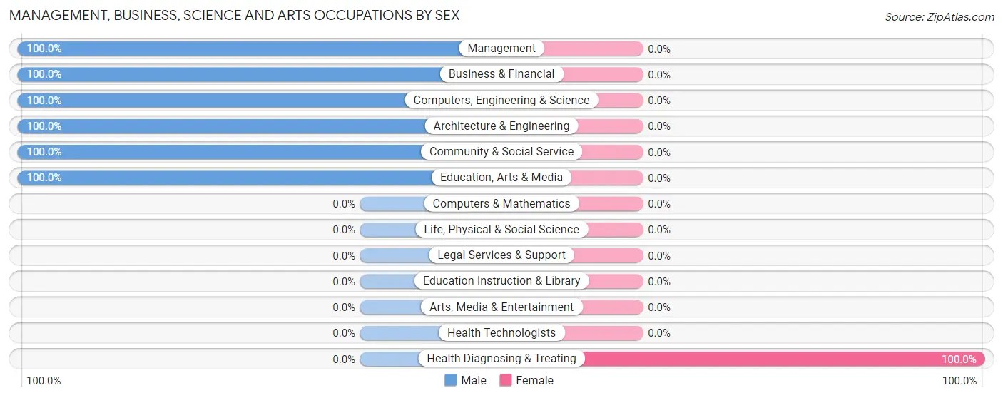 Management, Business, Science and Arts Occupations by Sex in Steen