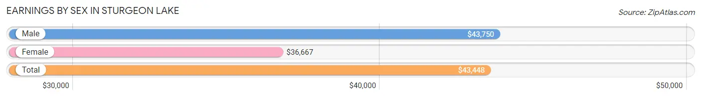 Earnings by Sex in Sturgeon Lake