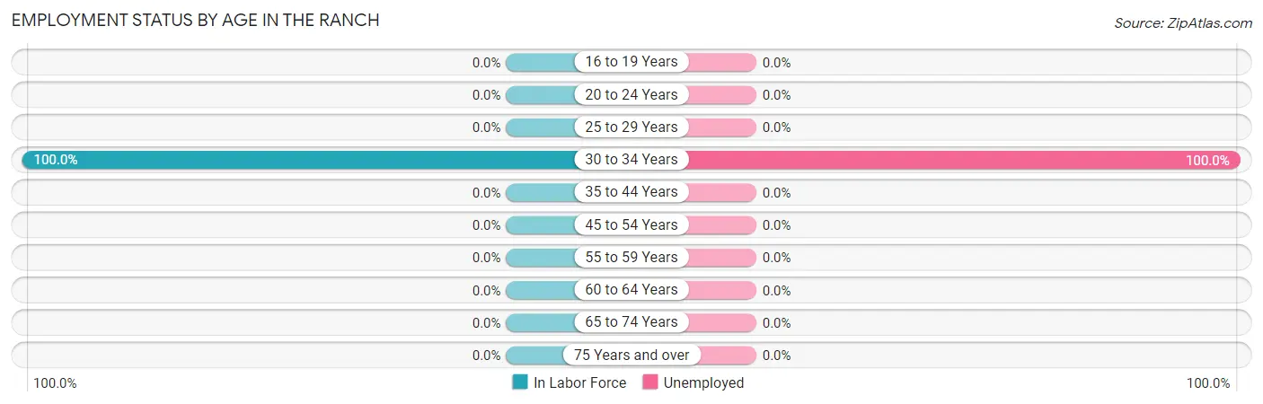 Employment Status by Age in The Ranch