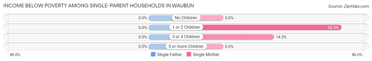 Income Below Poverty Among Single-Parent Households in Waubun