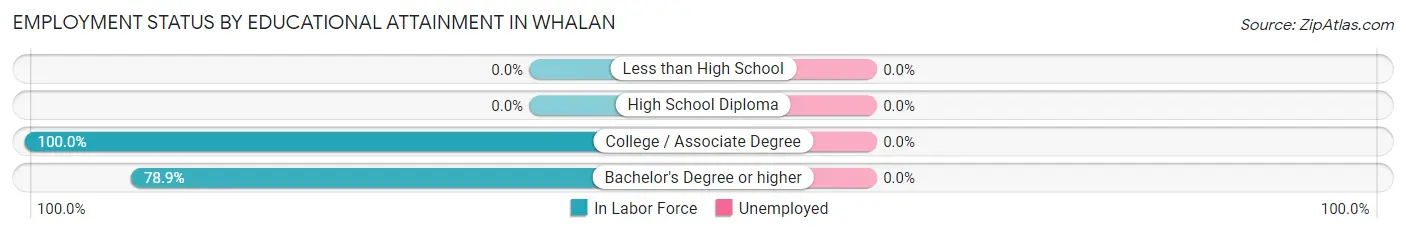 Employment Status by Educational Attainment in Whalan