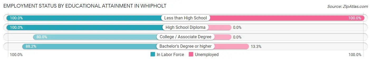 Employment Status by Educational Attainment in Whipholt