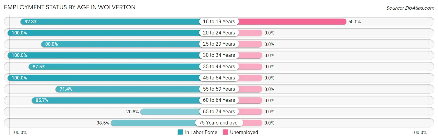Employment Status by Age in Wolverton