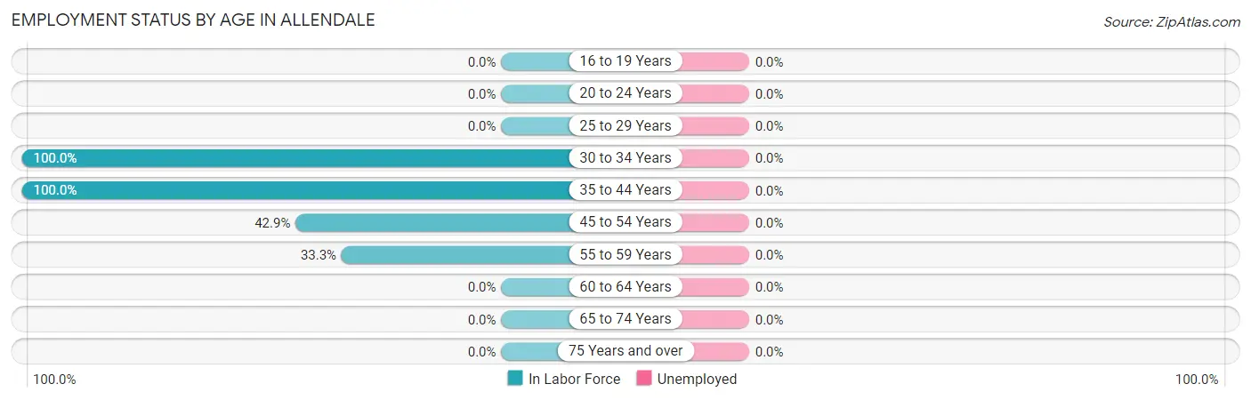 Employment Status by Age in Allendale