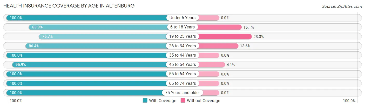 Health Insurance Coverage by Age in Altenburg
