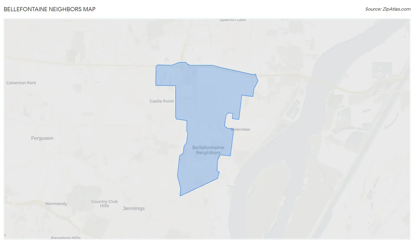 Bellefontaine Neighbors Map