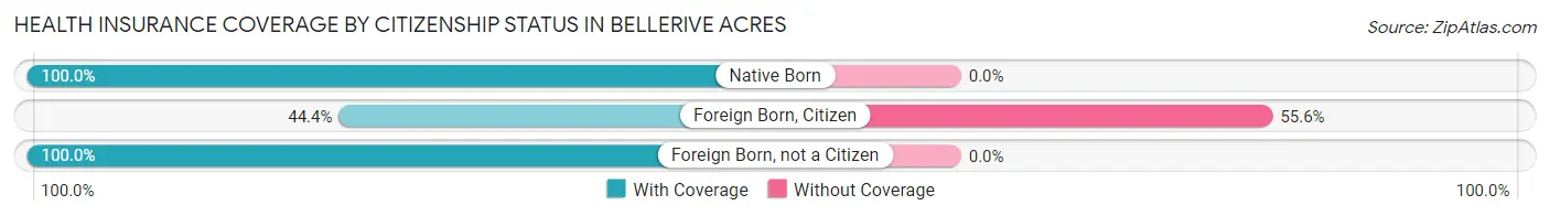 Health Insurance Coverage by Citizenship Status in Bellerive Acres