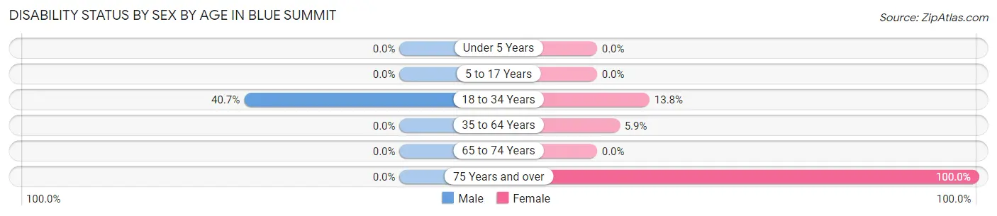Disability Status by Sex by Age in Blue Summit