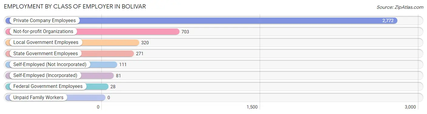 Employment by Class of Employer in Bolivar