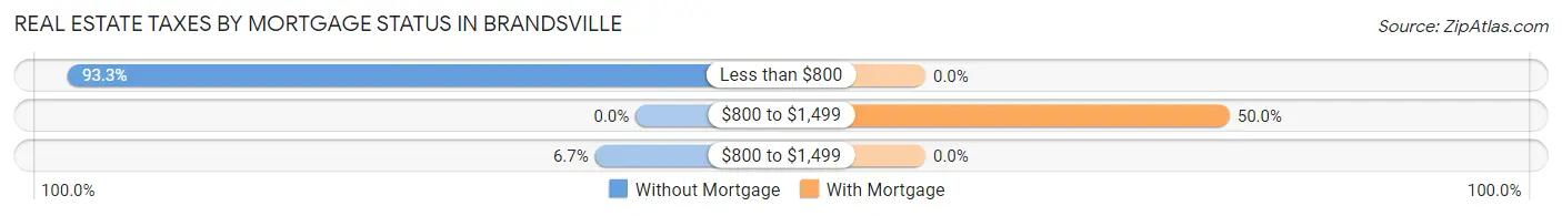 Real Estate Taxes by Mortgage Status in Brandsville