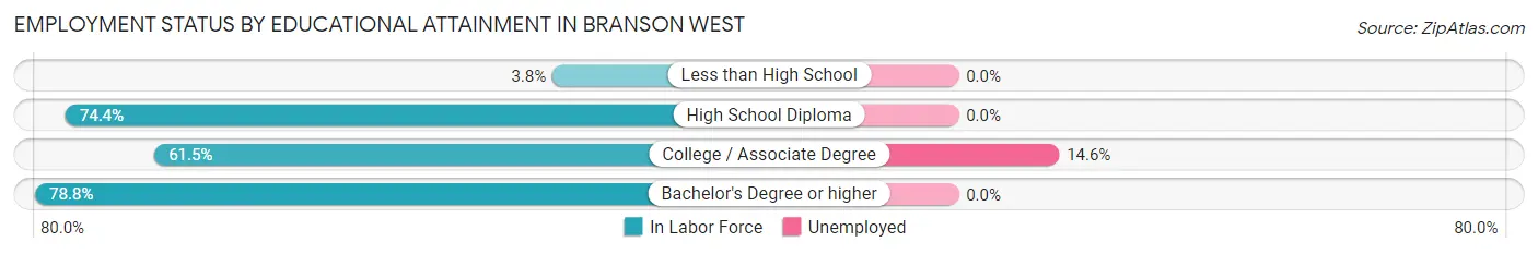 Employment Status by Educational Attainment in Branson West