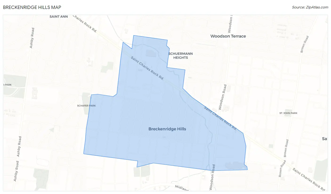 Breckenridge Hills Map