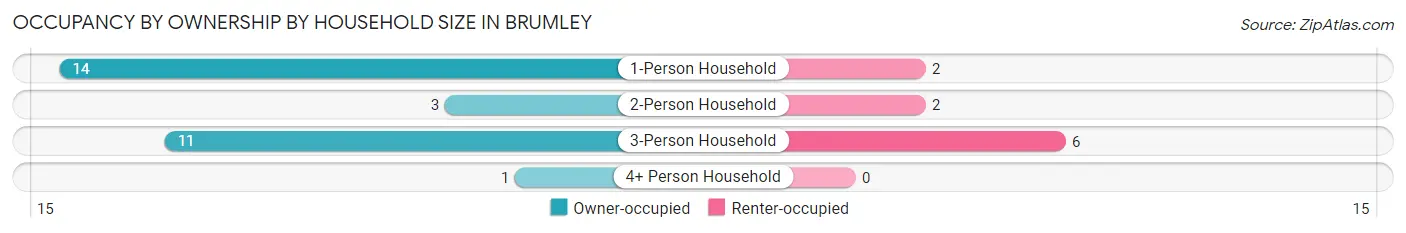 Occupancy by Ownership by Household Size in Brumley