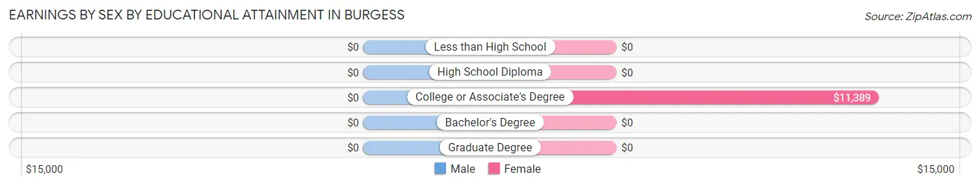 Earnings by Sex by Educational Attainment in Burgess