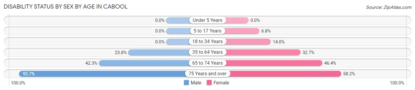 Disability Status by Sex by Age in Cabool